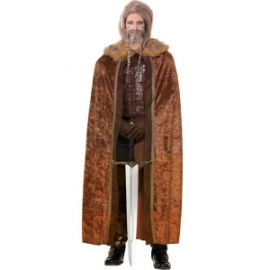 Brown Cape Faux Fur Cape - Adult Viking Costume 